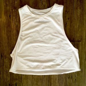 Lululemon Cut Back Crop Tank White